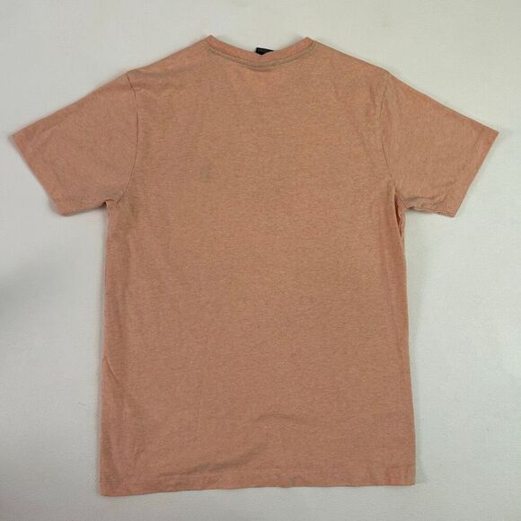 U.S. Polo Assn. Men’s V-Neck T-Shirt Small Peach Logo Embroidered Casual Tee - Picture 2 of 4